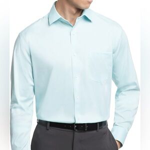 Pronto Uomo Cotton Slim Fit Light Blue Dress Shirt - Size 17.5 32/33